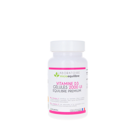 VITAMINE D3 GELULES 2000UI EQUILIBRE PREMIUM