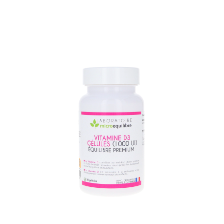 VITAMINE D3 GELULES 1000UI EQUILIBRE PREMIUM